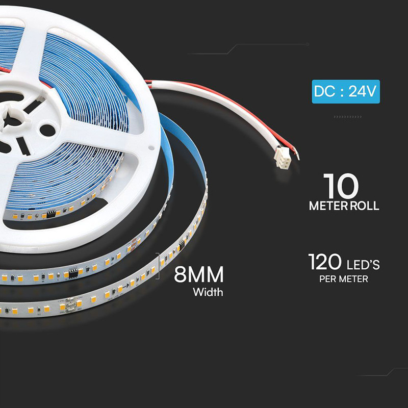 banda led smd2835 runnig 10w/m 24v ip20 4000k 10m - 3 | YEO