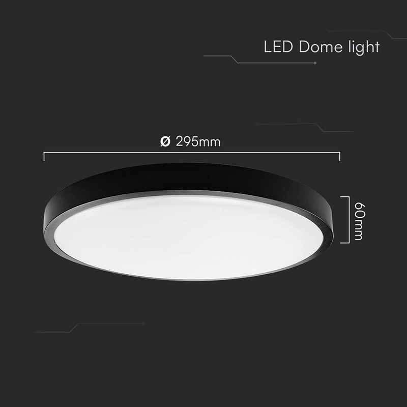 plafoniera led 36w ip44 6500k alb rece - negru - 3 | YEO