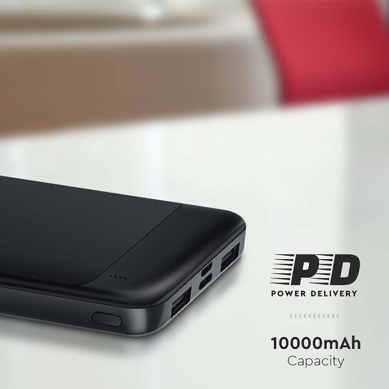 power bank 10000mah fast charge - negru - 4 | YEO