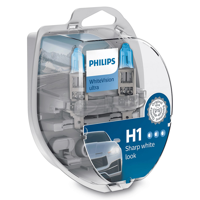 set 2 becuri auto h1 whitevision ultra philips - 1 | YEO