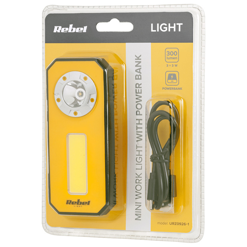 lampa atelier mini 300lm cu powerbank rebel