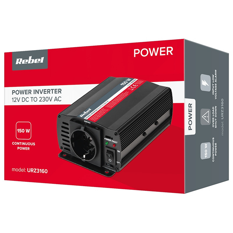 invertor 12v 230v 150w rebel - 3 | YEO