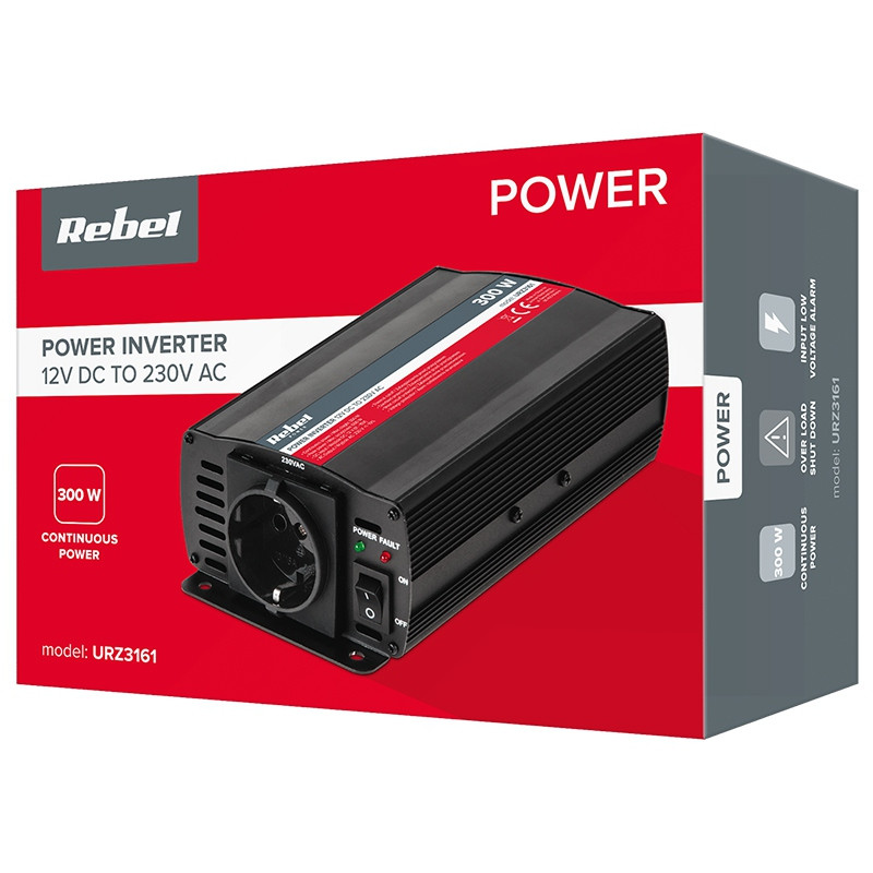 invertor 12v 230v 300w rebel