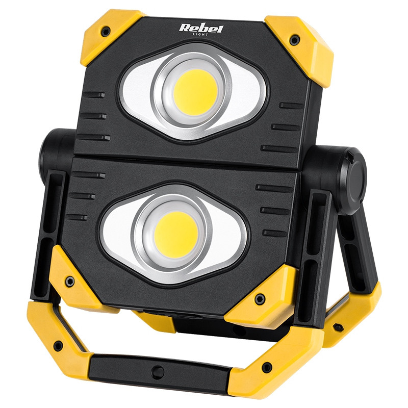 reflector led 2x 9.5w cob acumulator 3.7v 5ah rebel - 1 | YEO