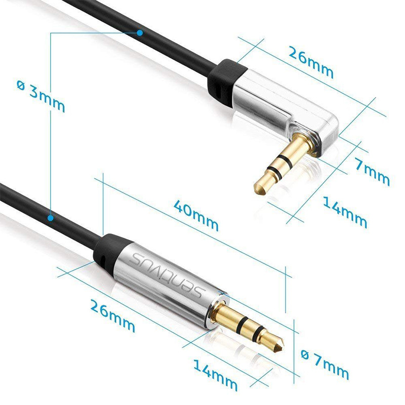 set 2 cablu 3.5 tata - 3.5 tata 2.0m sentivus - 3 | YEO