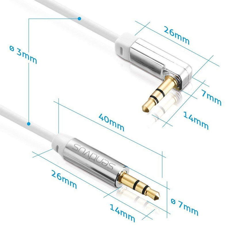 set 2 cablu 3.5 tata - 3.5 tata 0.5m sentivus