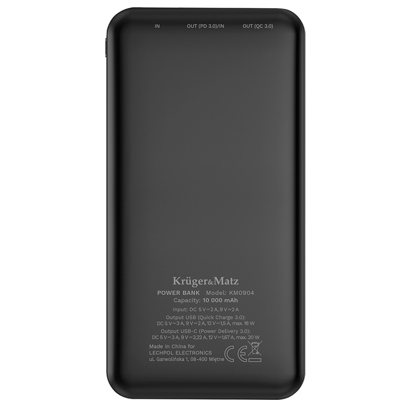 power bank 10000mah li-pol qc /pd kruger&matz - 5 | YEO