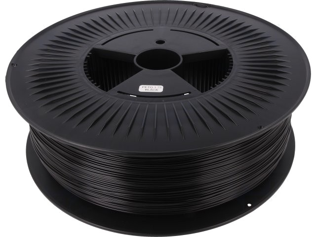 Filament: PET-G 1,75mm neagră 220-250°C 5kg ±0,05mm