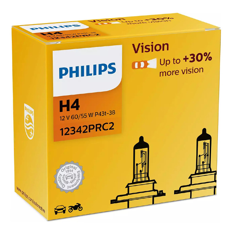 set 2 buc becuri auto vision h4 philips - 1 | YEO