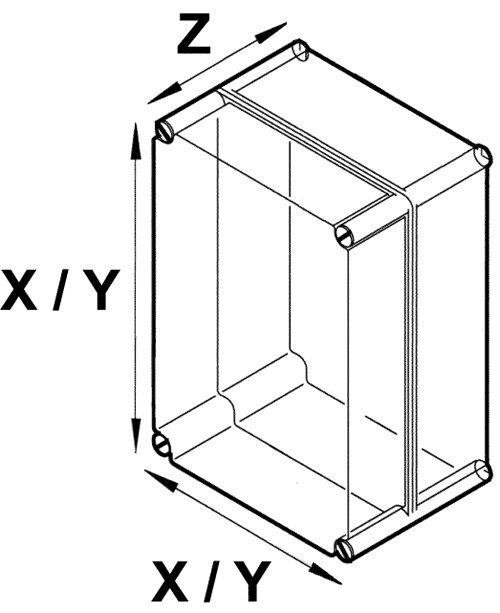 Carcasă: universală X: 84mm Y: 124mm Z: 30mm ABS neagră şurub x4 - 1 | YEO