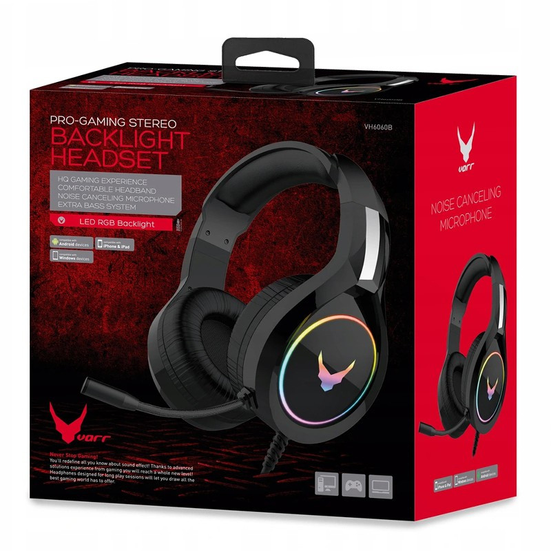 casti hi-fi stereo cu microfon gaming rgb varr - 3 | YEO