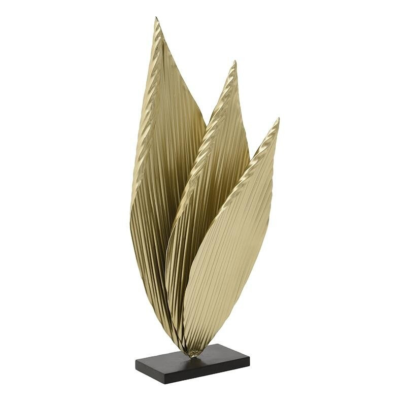 decoratiune din metal, negru/gold, 24 x 10 x 56 cm