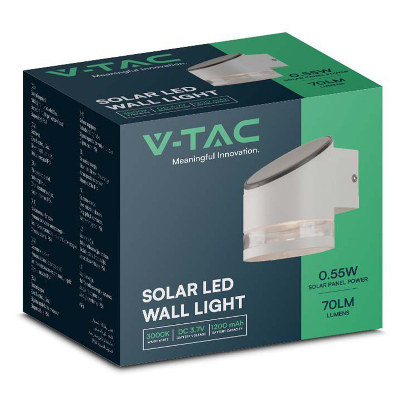 lampa led cu incarcare solara 1w ip54 3000k - alb - 2 | YEO