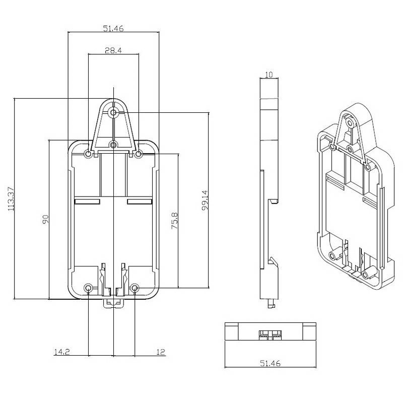 Suport de montare pentru sina din, sonoff, abs, gri