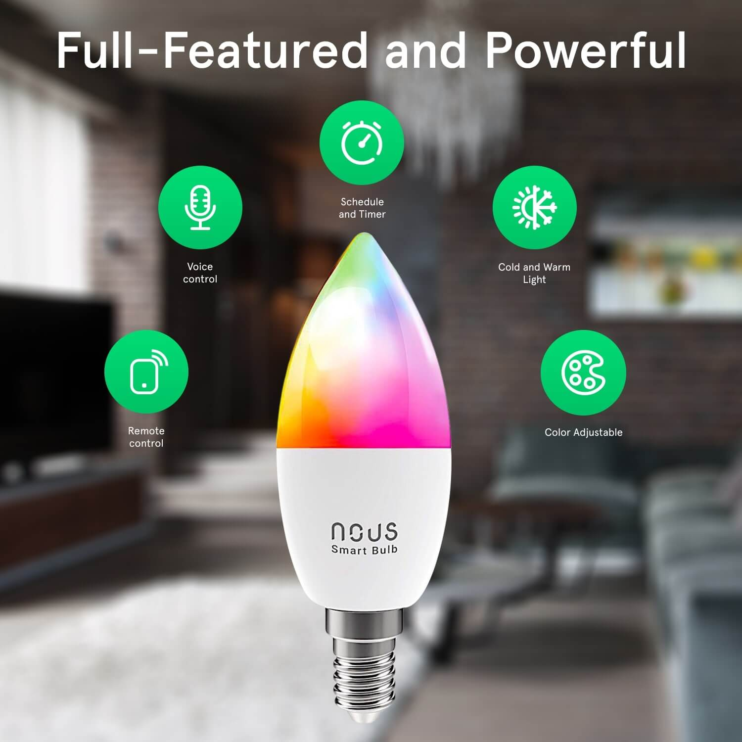 bec led rgb smart nous p4, e14, control din aplicatie - 3 | YEO