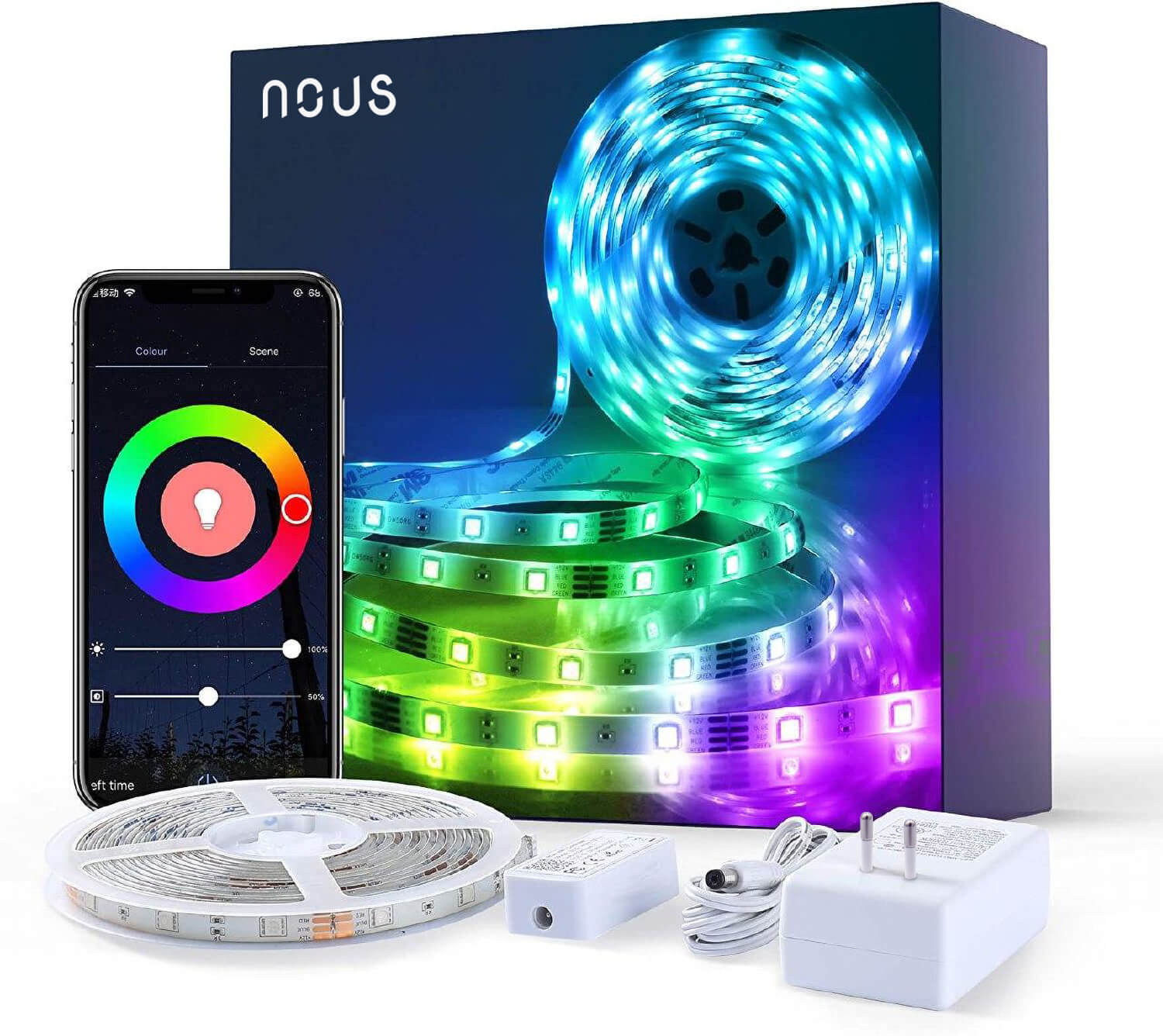 banda led smart nous f1 wifi, 5 metri, control app - 2 | YEO