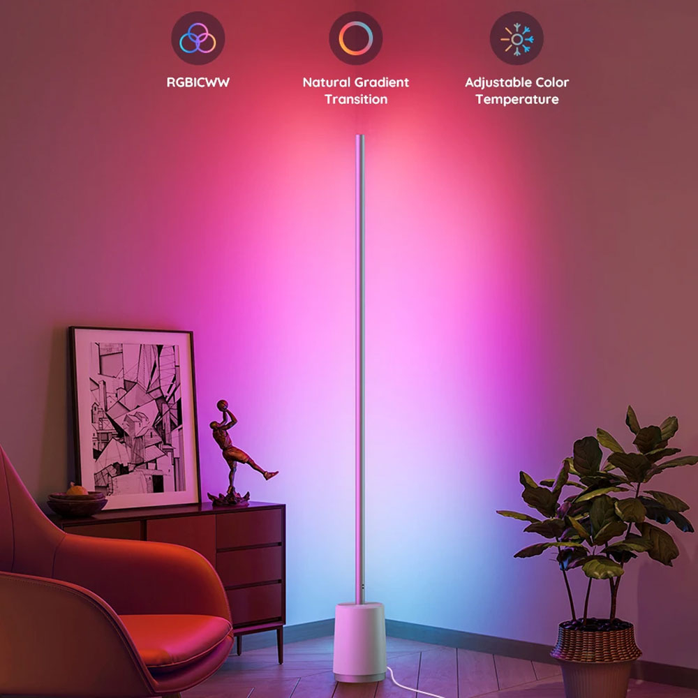 lampadar led govee lyra rgbicww, wifi, control aplicatie, sincronizare muzica, telecomanda