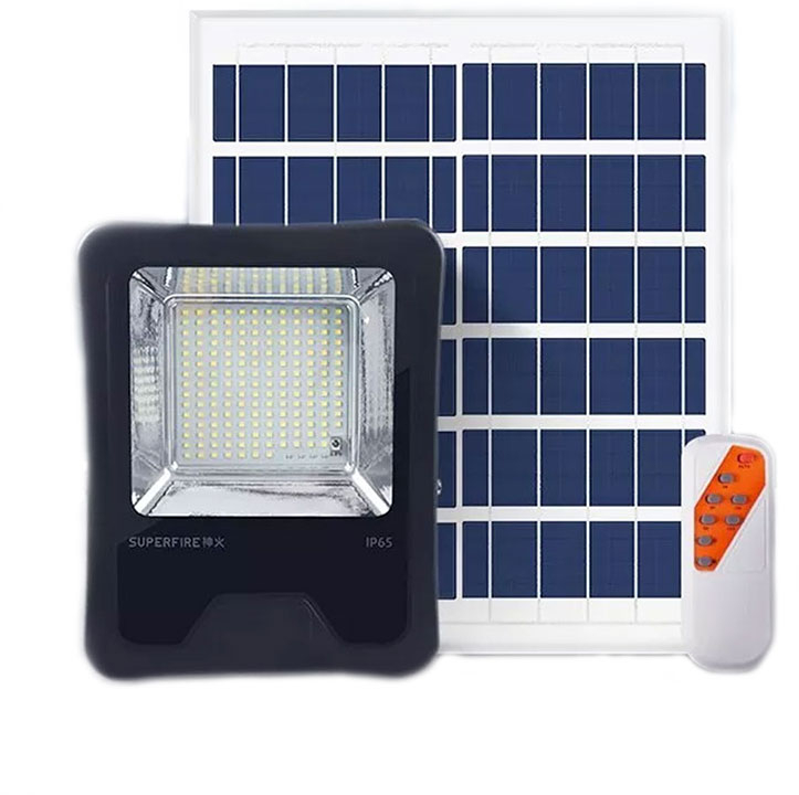 proiector led superfire ff1-c, panou solar, senzor lumina, 86w, 880lm, 15000mah, telecomanda