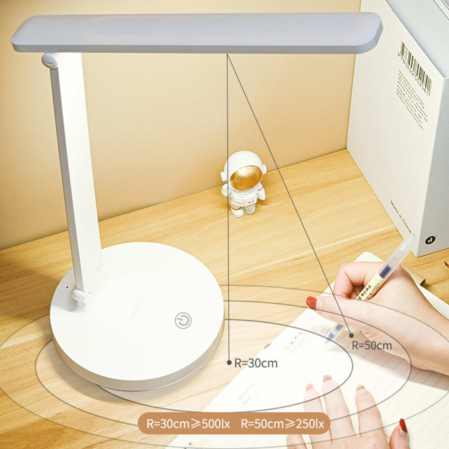 lampa de birou led home dk-8002, acumulator 800mah, control touch, 3 moduri, incarcare usb, 5w - 1 | YEO