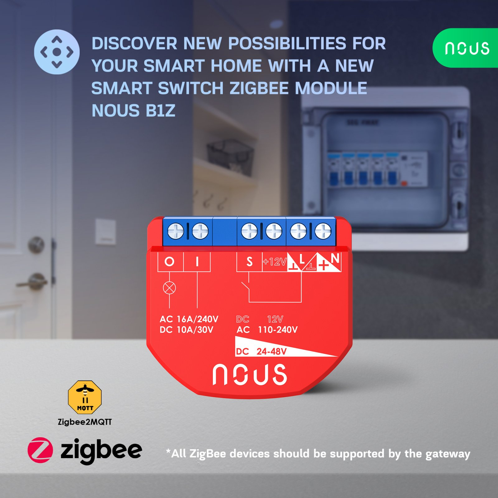 releu inteligent nous b2z, 16a, zigbee, 1 canal pm, monitorizare energie - 3 | YEO