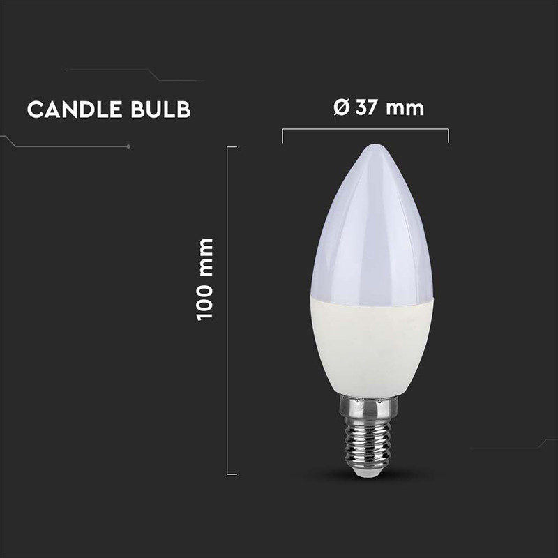 bec led e14 4.5w 6500k alb rece - 3 | YEO