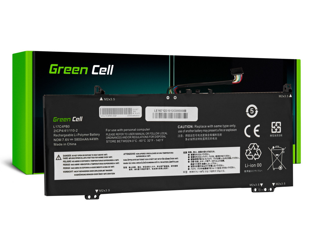 baterie laptop lenovo ideapad 530s-14arr 530s-14ikb yoga 530-14arr 530-14ikb 5800mah le167 green cell