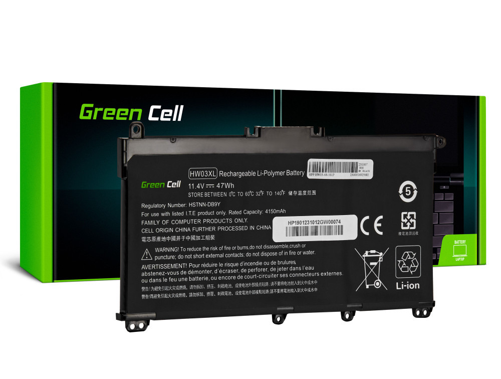 baterie laptop hp 250 g9 255 g8 255 g9 17-cn 17-cp pavilion 15-eg 4150mah hp190 green cell