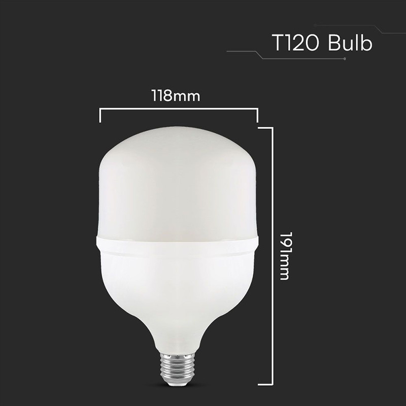 bec led t120 e27/e40 40w 6500k alb rece - 3 | YEO