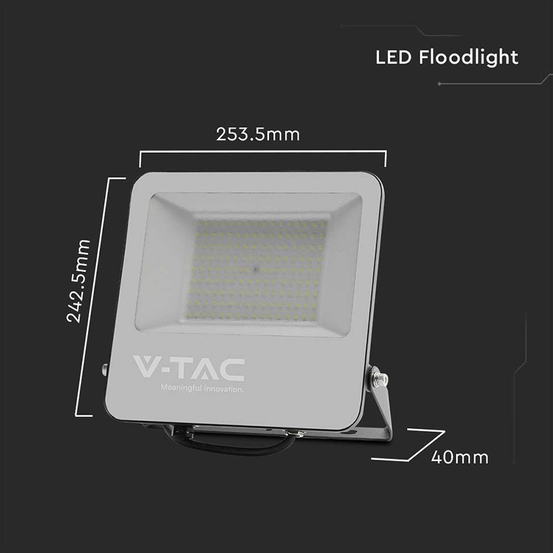 reflector led smd 100w 185lm/w 6500k ip65 cip samsung - negru/gri - 4 | YEO