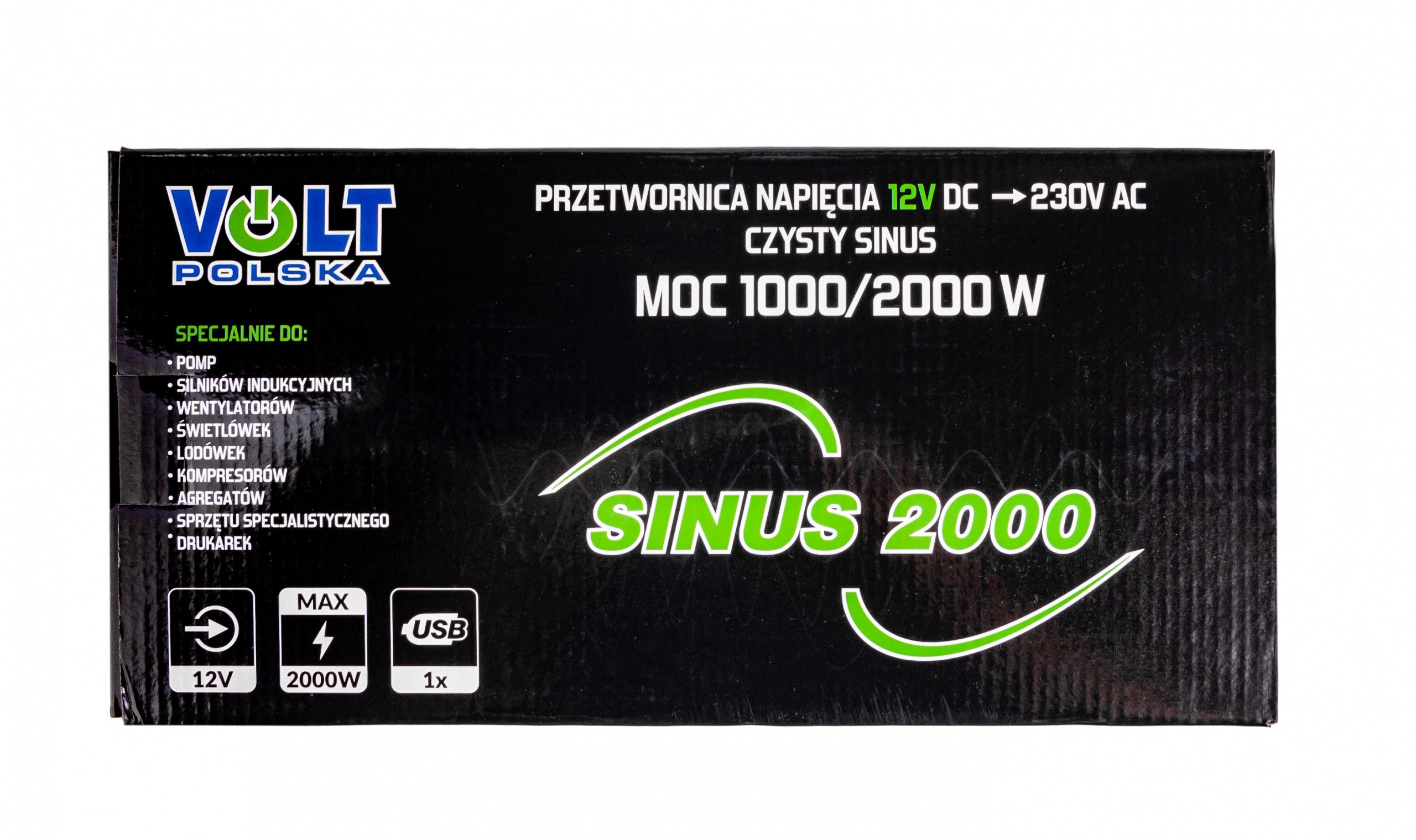 Invertor auto convertor SINUS-2000 12V 1000 / 2000W 12 / 230V Volt 3SIP200012