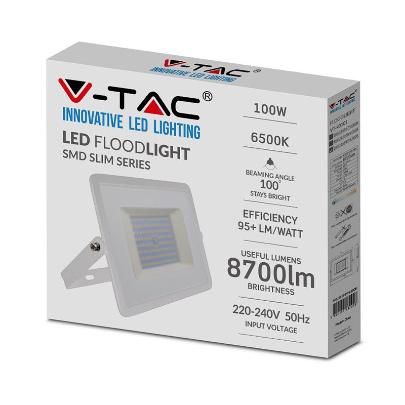 reflector led smd 100w 6500k ip65 - alb - 3 | YEO