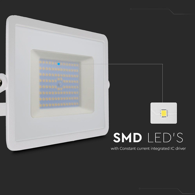 reflector led smd 100w 6500k ip65 - alb - 5 | YEO