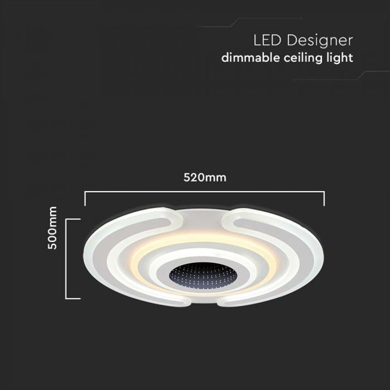 corp iluminat decorativ dimabil 95w 3000k + 6000k - alb - 2 | YEO