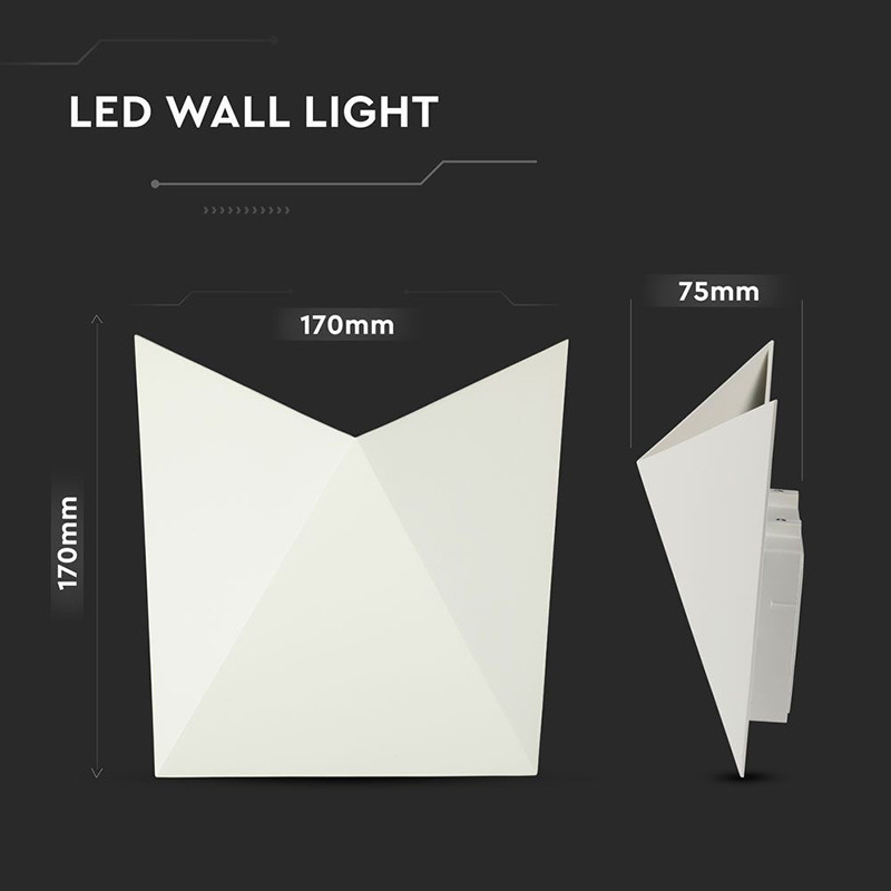 lampa led 5w 3000k alb cald ip65 - alb - 6 | YEO