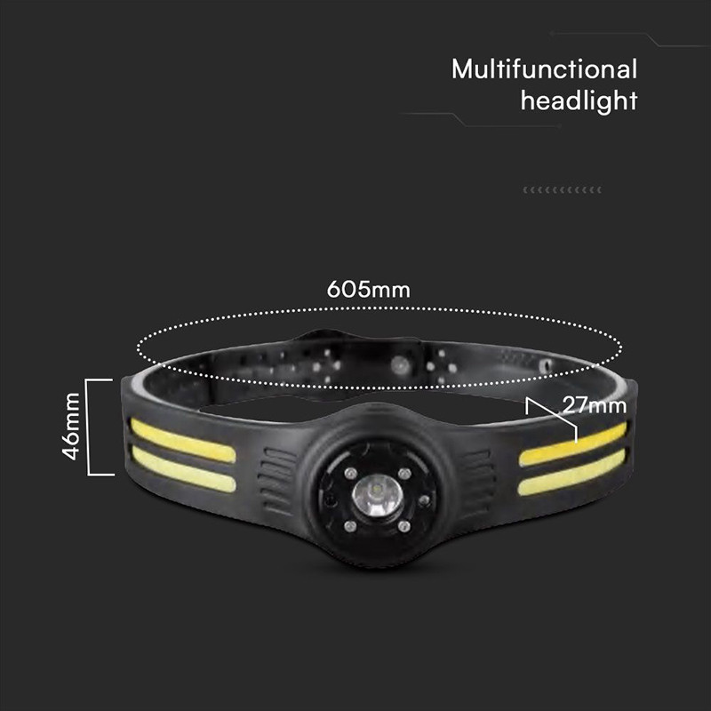 frontala led 3w + 5w led cob ip43 cu incarcare tip c - 2 | YEO