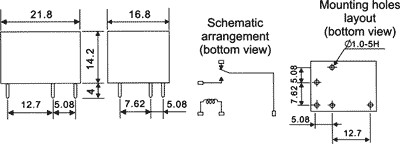 Releu: electromagnetic SPDT Ubobină: 5VDC 10A/120VAC 10A/24VDC - 1 | YEO