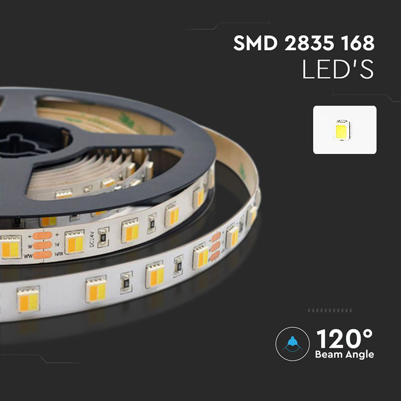 banda led 24v smd5050 120led/m 3in1 ip20 5m - 4 | YEO