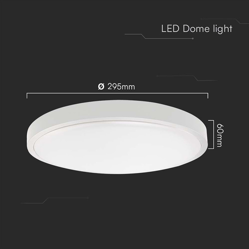 plafoniera led 24w ip44 6500k alb rece - alb - 3 | YEO