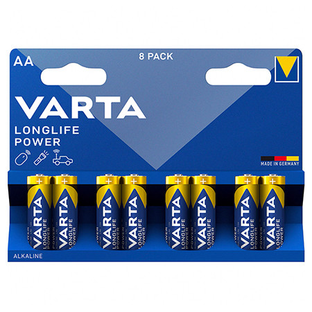 baterie alcalina lr06 longlife power blister 8buc varta