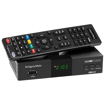 tuner dvb-t2 h.265 hevc kruger&matz