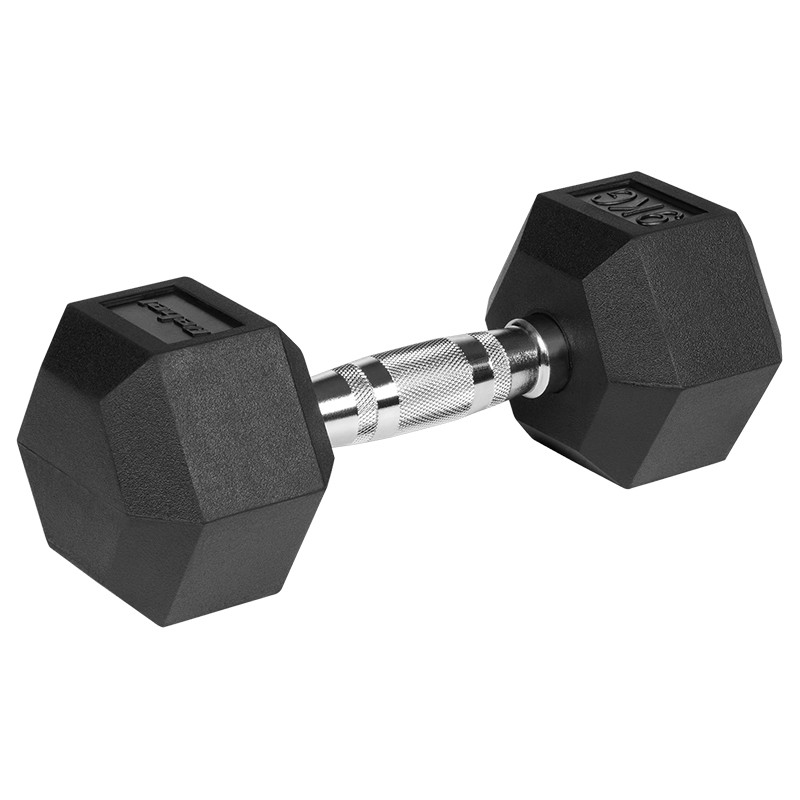 gantere dumbbell hex fonta cauciucata 2x9kg rebel activ - 3 | YEO