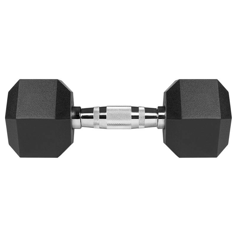 gantere dumbbell hex fonta cauciucata 2x9kg rebel activ - 4 | YEO