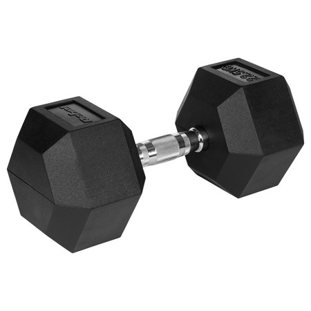 gantere dumbbell hex fonta cauciucata 22.5kg rebel acti