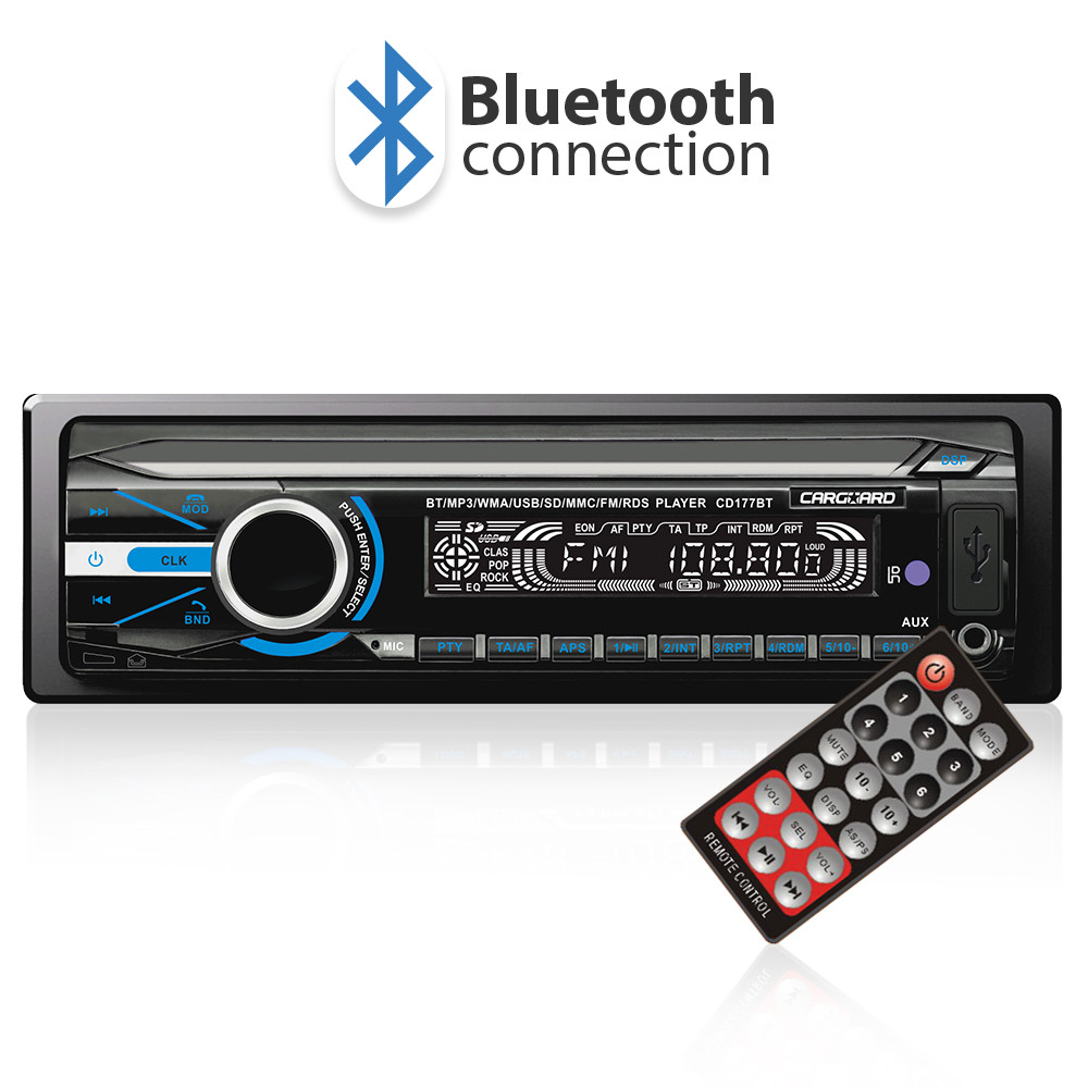 mp3 player auto cu bluetooth si fata detasabila 4 x 50w - carguard