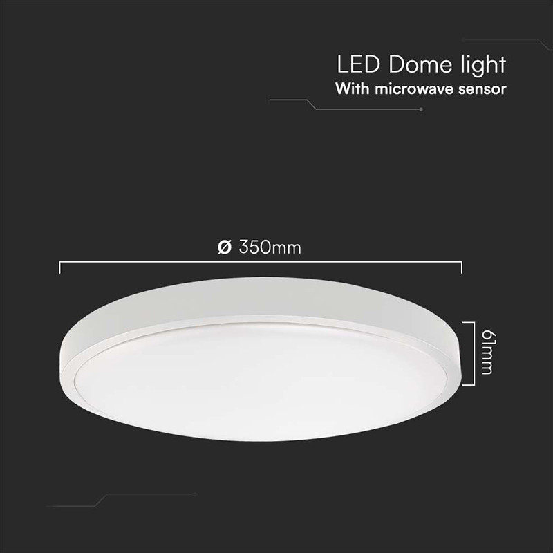 plafoniera led 24w 4000k ip44 cu senzor de miscare - 4 | YEO