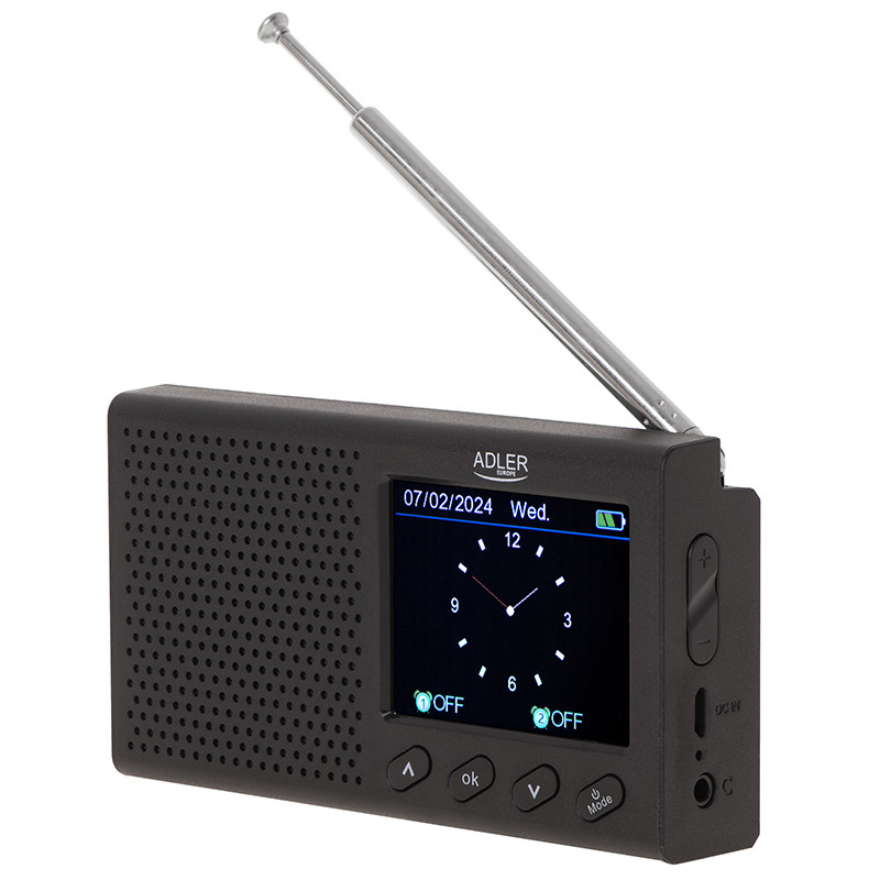 radio portabil cu ceas ad 1198 adler - 1 | YEO