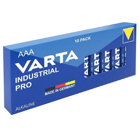 set 10 baterii alcaline lr03 aaa industrial pro varta