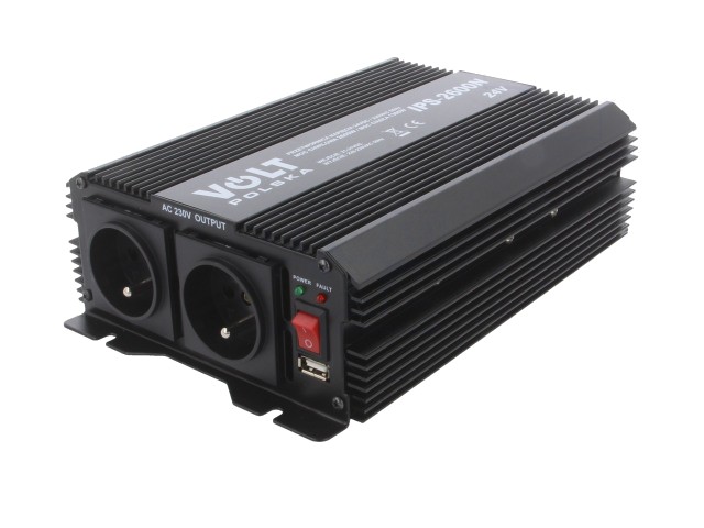 Convertor: auto dc/ac 1300W Uieş: 230VAC 21÷31VDC 255x160x70mm 3IPSN26024 IPS2600/24V-N - 1 | YEO