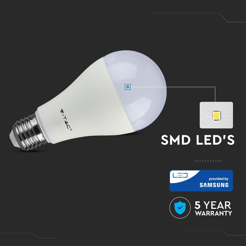 Bec LED - CIP SAMSUNG 15W E27 A65 Plastic Alb natural - 2 | YEO