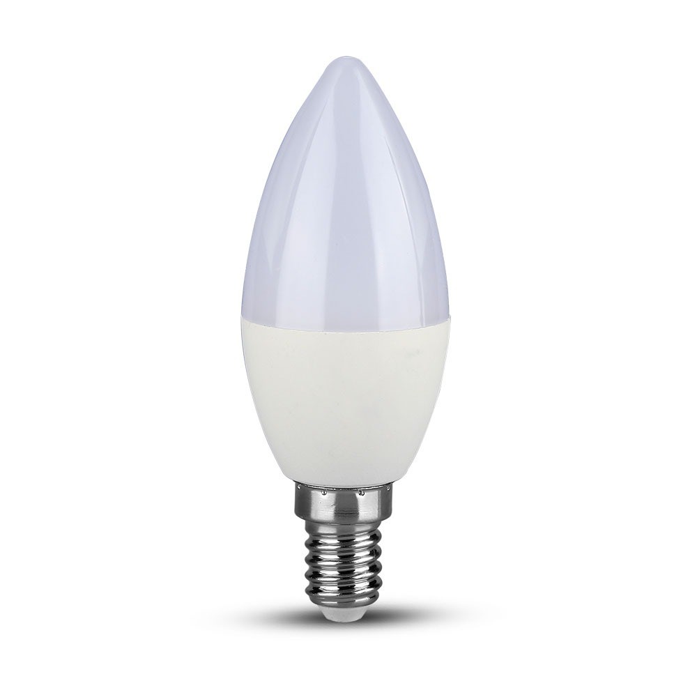 Bec LED - Chip SAMSUNG 5.5W E14 Lumânare Plastic Lumină neutră - 3 | YEO